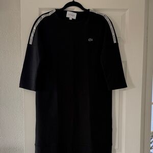 Lacoste Black long sleeve dress with White Accents